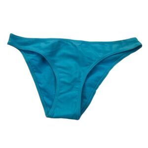 NEW San Diego Beachwear Aqua Blue Low Rider Pull On Swim Bikini Bottoms Size M
